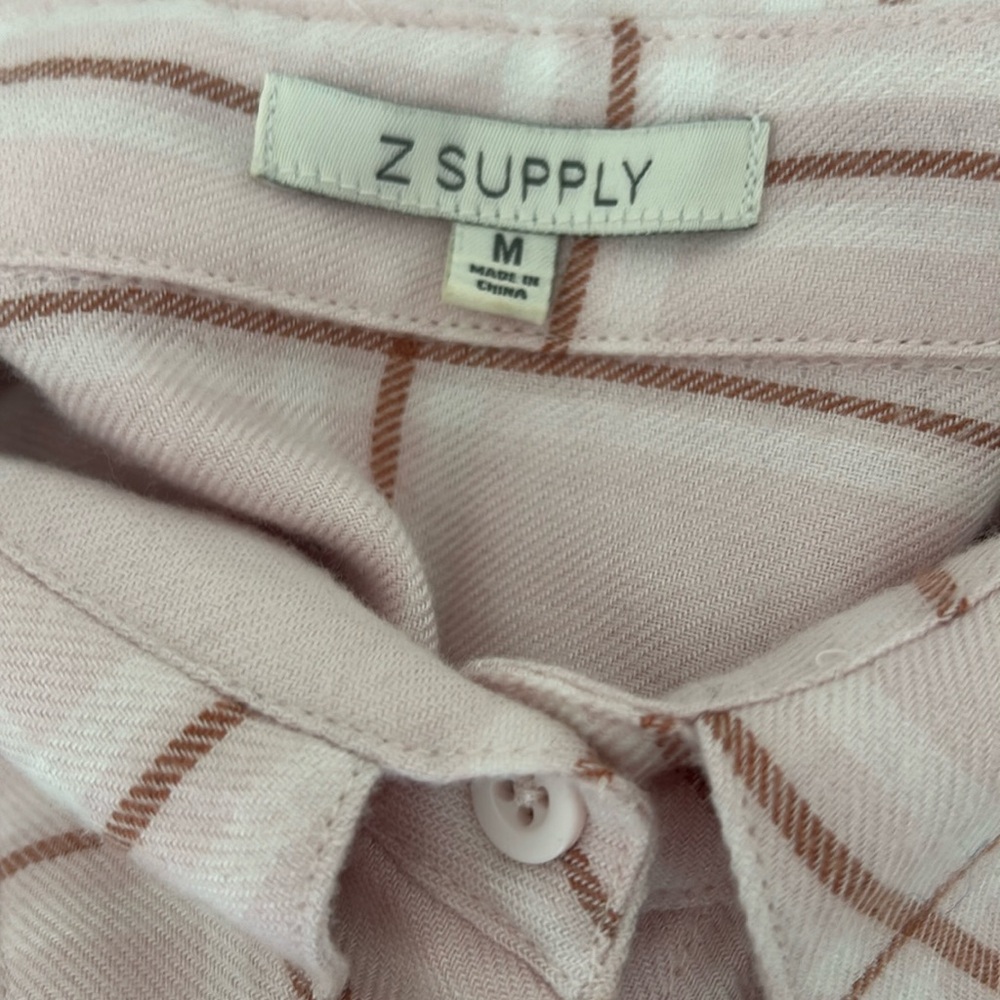 Light pink Z SUPPLY button down.